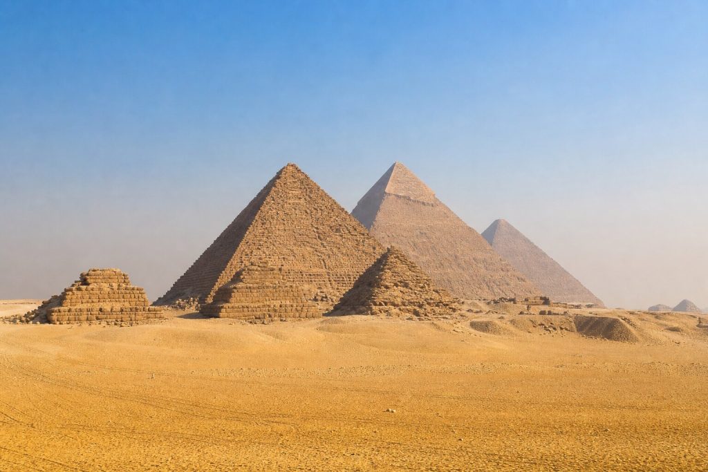 Pirámides de Keops, Kefrén y Micerinos en Guiza, Egipto