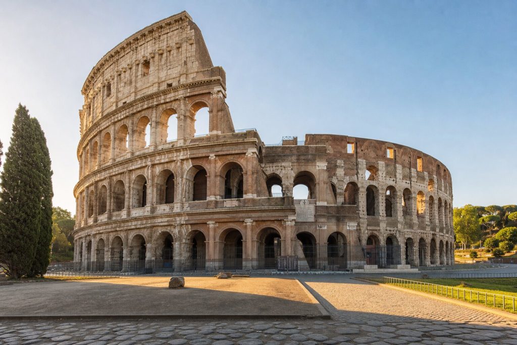 Coliseo romano en Roma, Italia