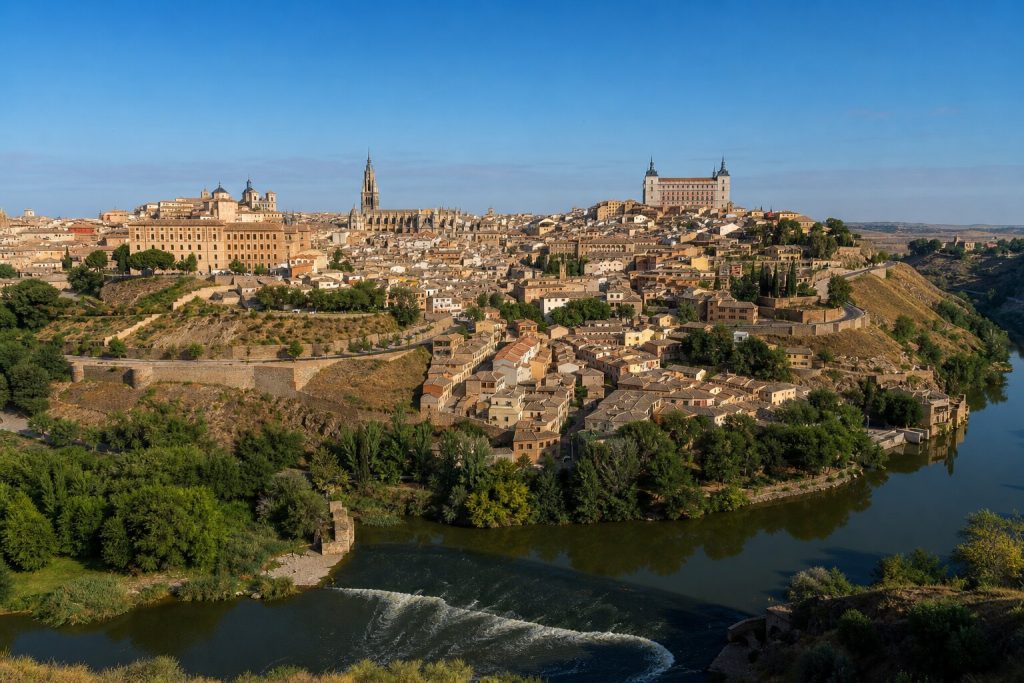 Vista histórica de Toledo desde el Mirador del Valle, España