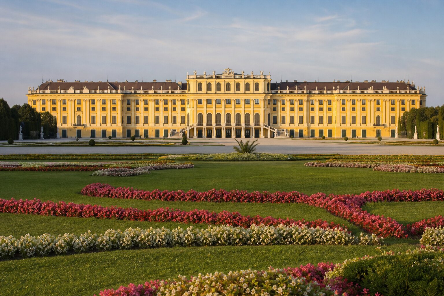 Palacio de Schönbrunn y sus jardines en Viena, Austria